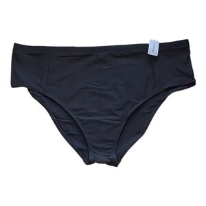 4X Bikini Bottoms Addition Elle Basic Swim High-Waisted Brief Black